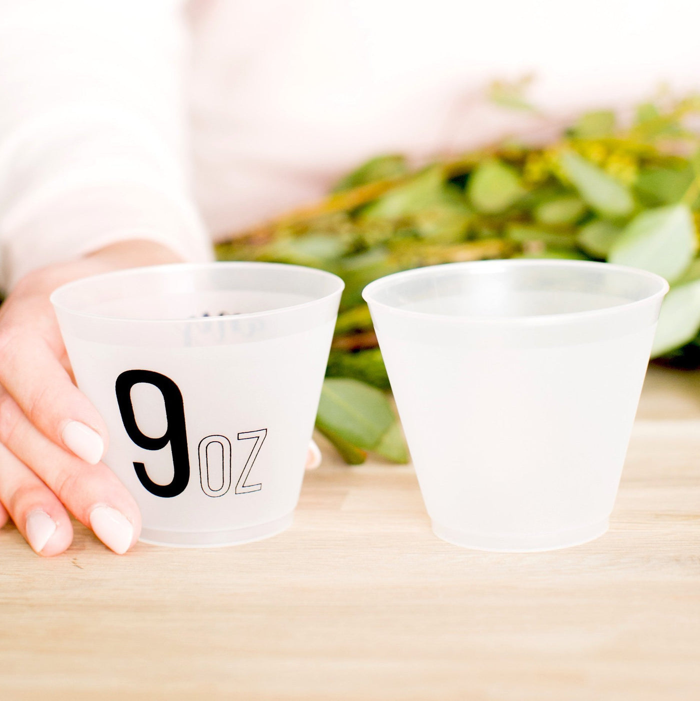 Simple Circle Wedding 9oz Frosted Cups #1970