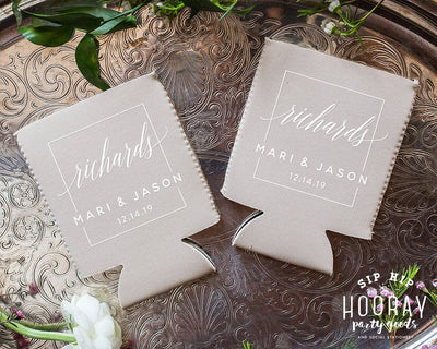 Neoprene Personalized Wedding Favors Can Coolers #1971