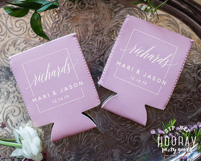 Neoprene Personalized Wedding Favors Can Coolers #1971