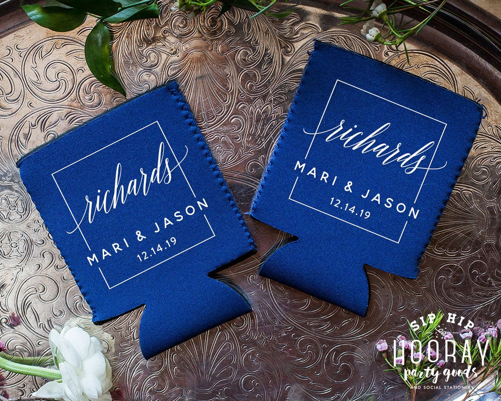 Neoprene Personalized Wedding Favors Can Coolers #1971