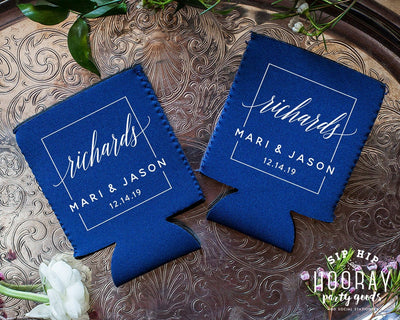 Neoprene Personalized Wedding Favors Can Coolers #1971