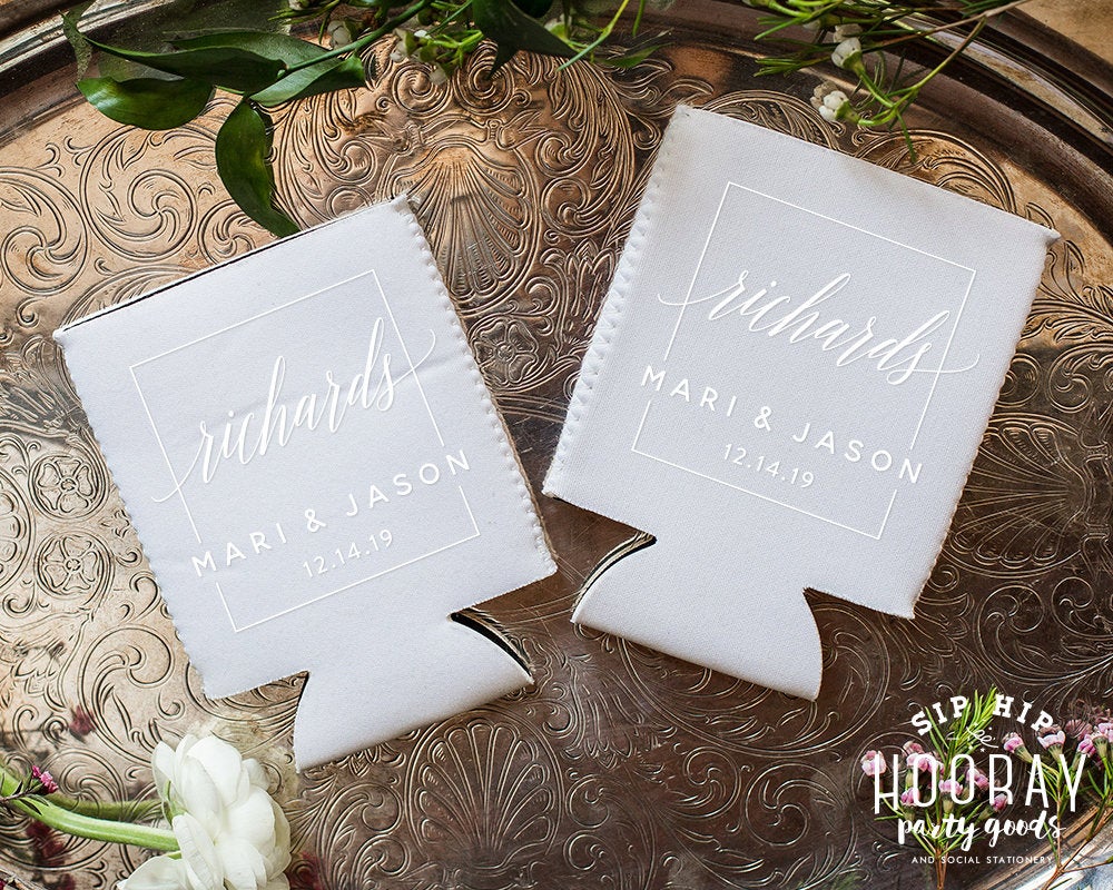 Neoprene Personalized Wedding Favors Can Coolers #1971