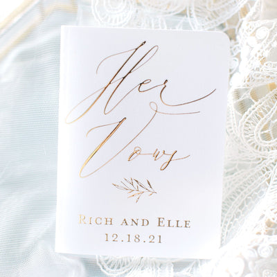 Personalized Wedding Vow Books