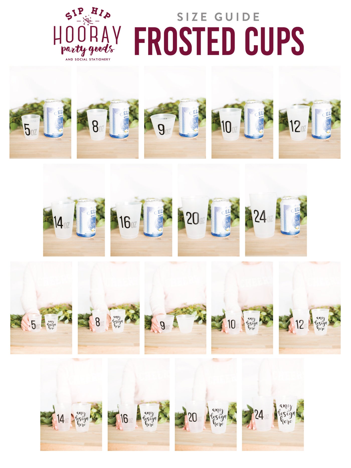 Personalized Last Name 16oz Frosted Cups #1972