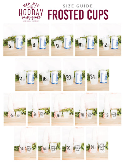 Personalized Last Name 16oz Frosted Cups #1972