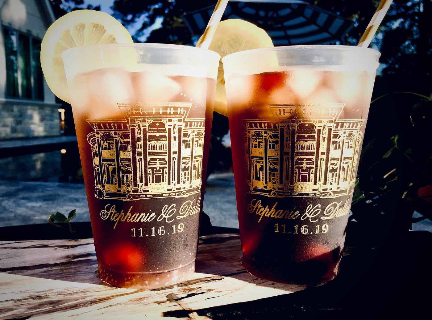 Wedding Venue Sketch Frosted Cups