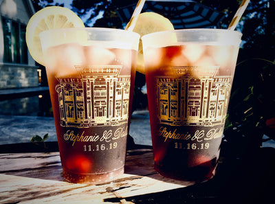 Wedding Venue Sketch Frosted Cups