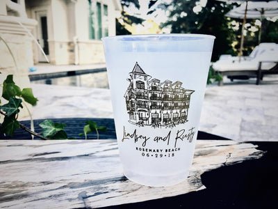 Venue Drawing 14oz Frosted Cups