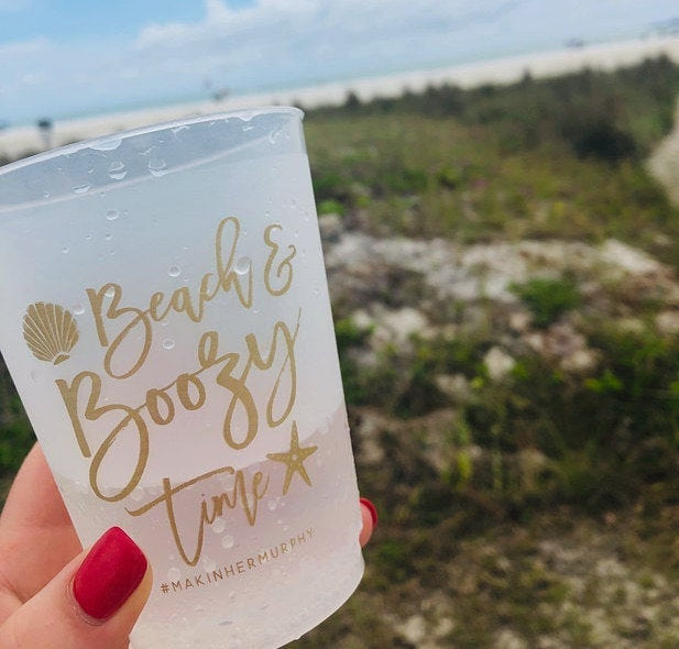 Beach Boozy Frosted Cups