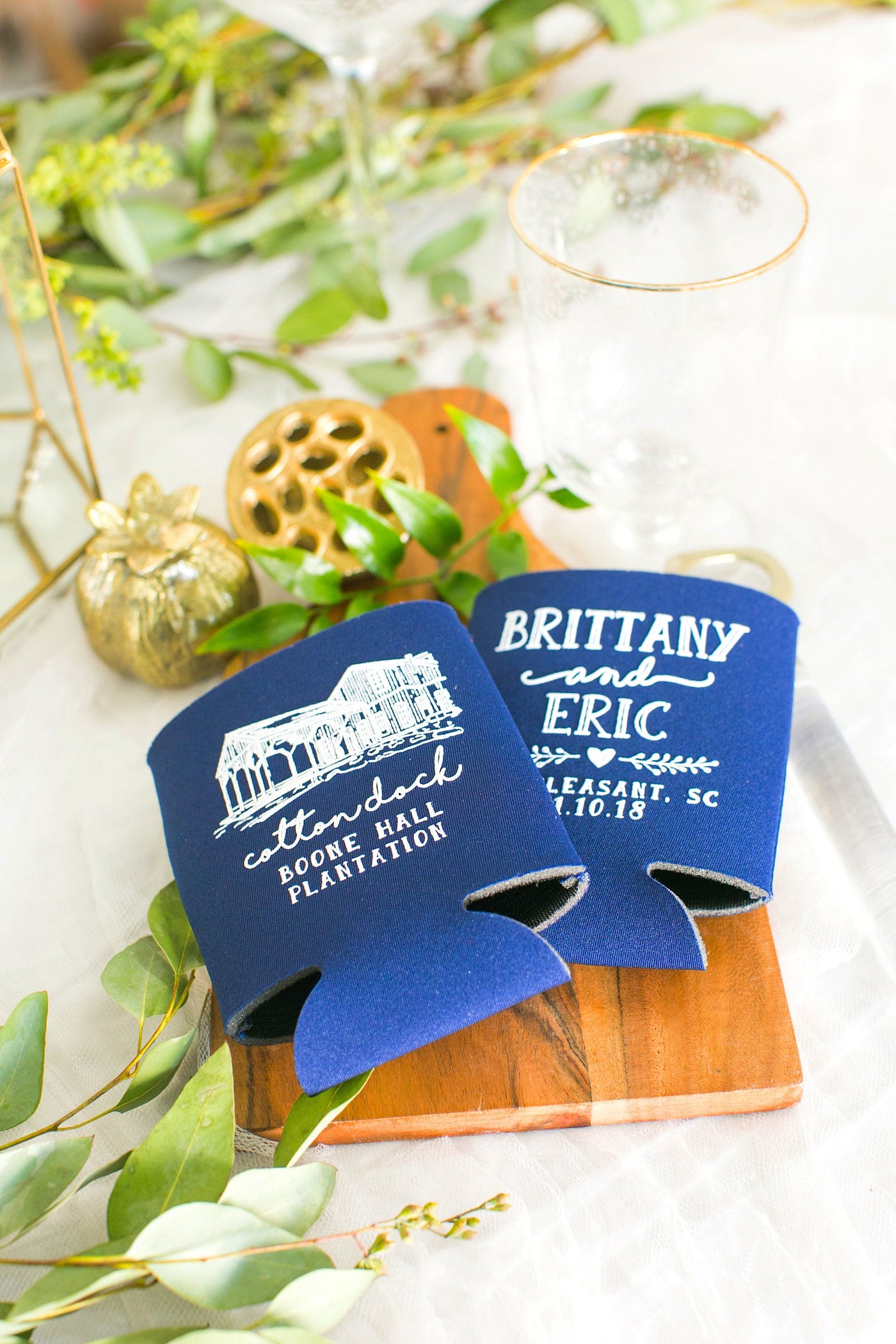 Custom Wedding Venue Drawing Can Coolers