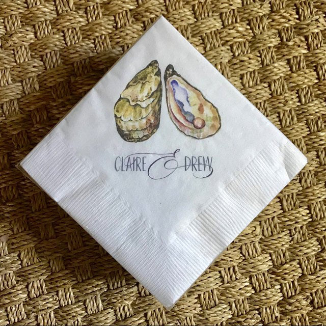 Full Color Wedding Crest Cocktail Napkins