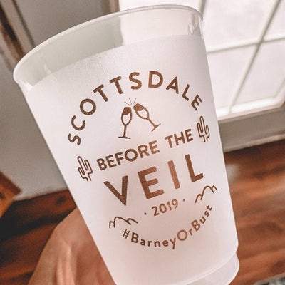 Before the Veil Bachelorette Party Frosted Cups