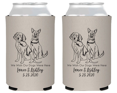 Pet Art Drawing Can Coolers