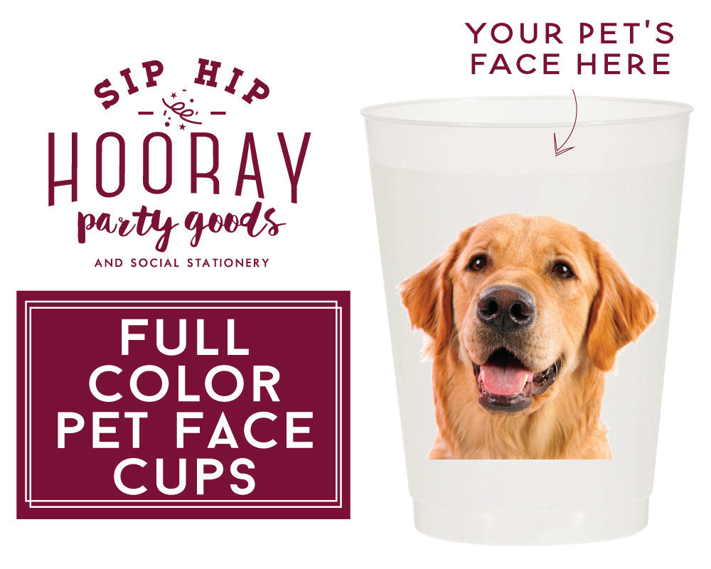 Full Color Dog Photo Frosted Cups