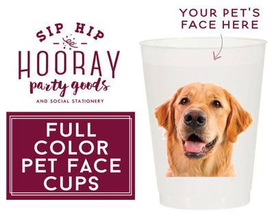 Full Color Dog Photo Frosted Cups