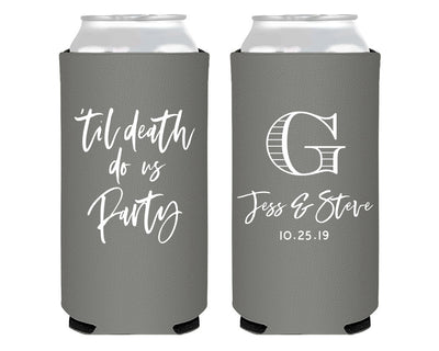 Til Death Do Us Party Foam Slim Can Coolers #2017