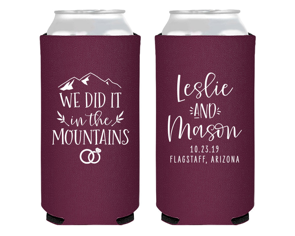 We Did It In The Mountains Foam Slim Can Coolers #2018