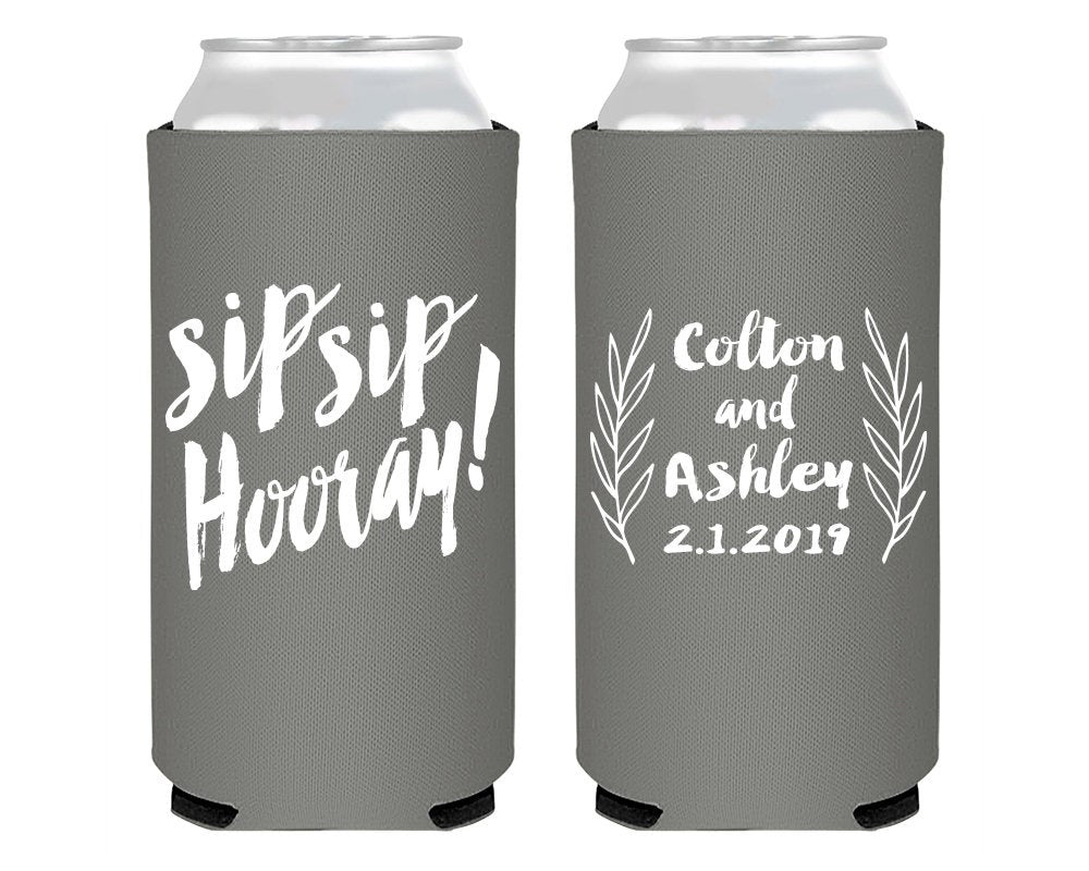 Sip Sip Hooray Custom Foam Slim Can Coolers #1095