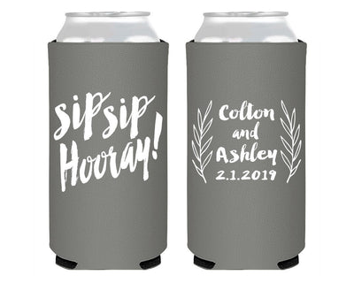 Sip Sip Hooray Custom Foam Slim Can Coolers #1095