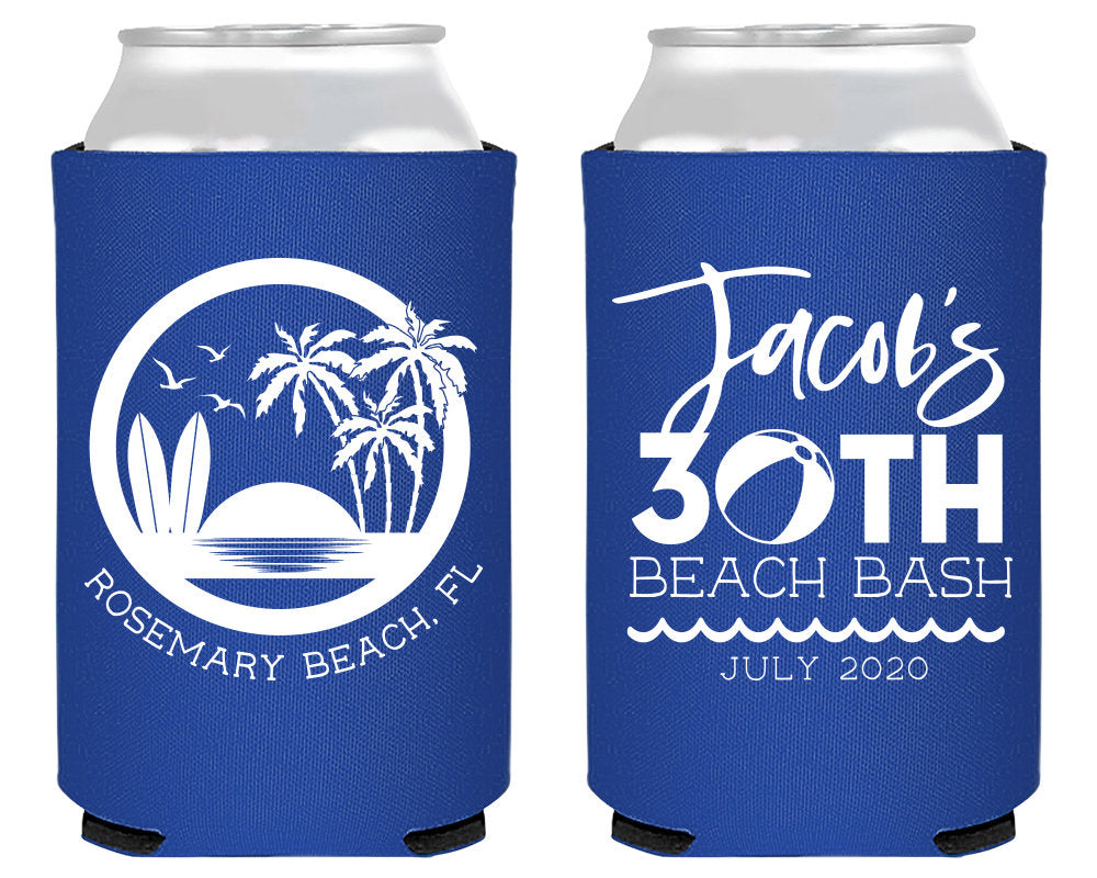 Birthday Beach Bash Can Coolers #2024