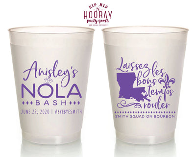 Nola Bash Personalized Bachelorette Party Cups, #2031