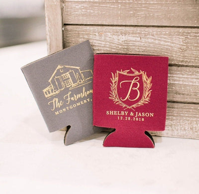 Wedding Venue Illustration Can Coolers