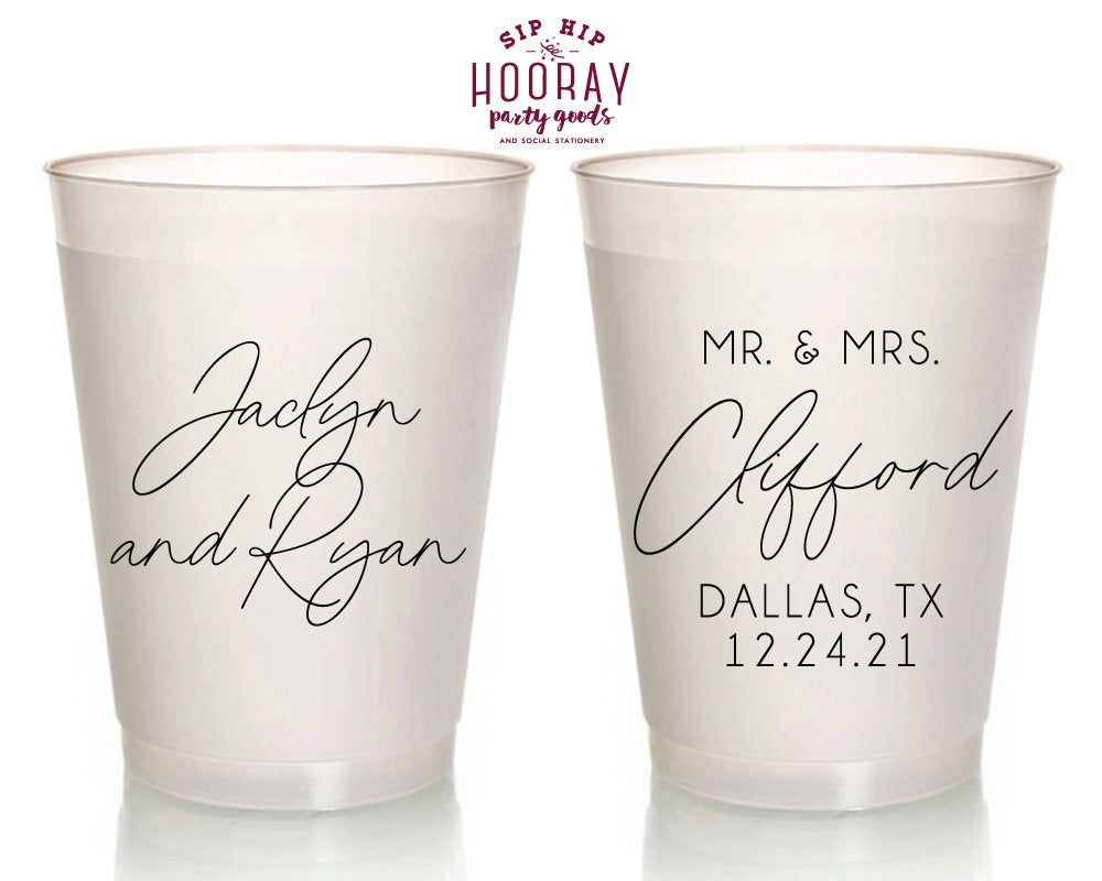 Custom Mr. and Mrs. Frosted Cup Design #1981