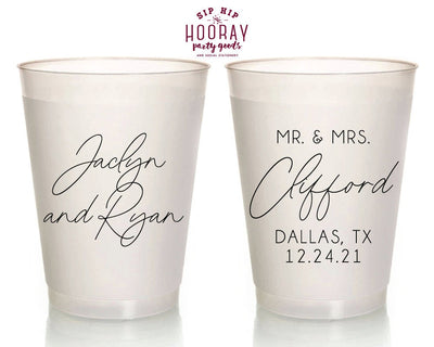Custom Mr. and Mrs. Frosted Cup Design #1981