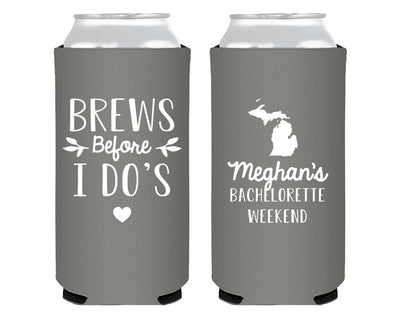 Brews Before I Do's Foam Slim Can Coolers 2004