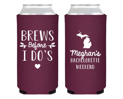 Brews Before I Do's Foam Slim Can Coolers 2004