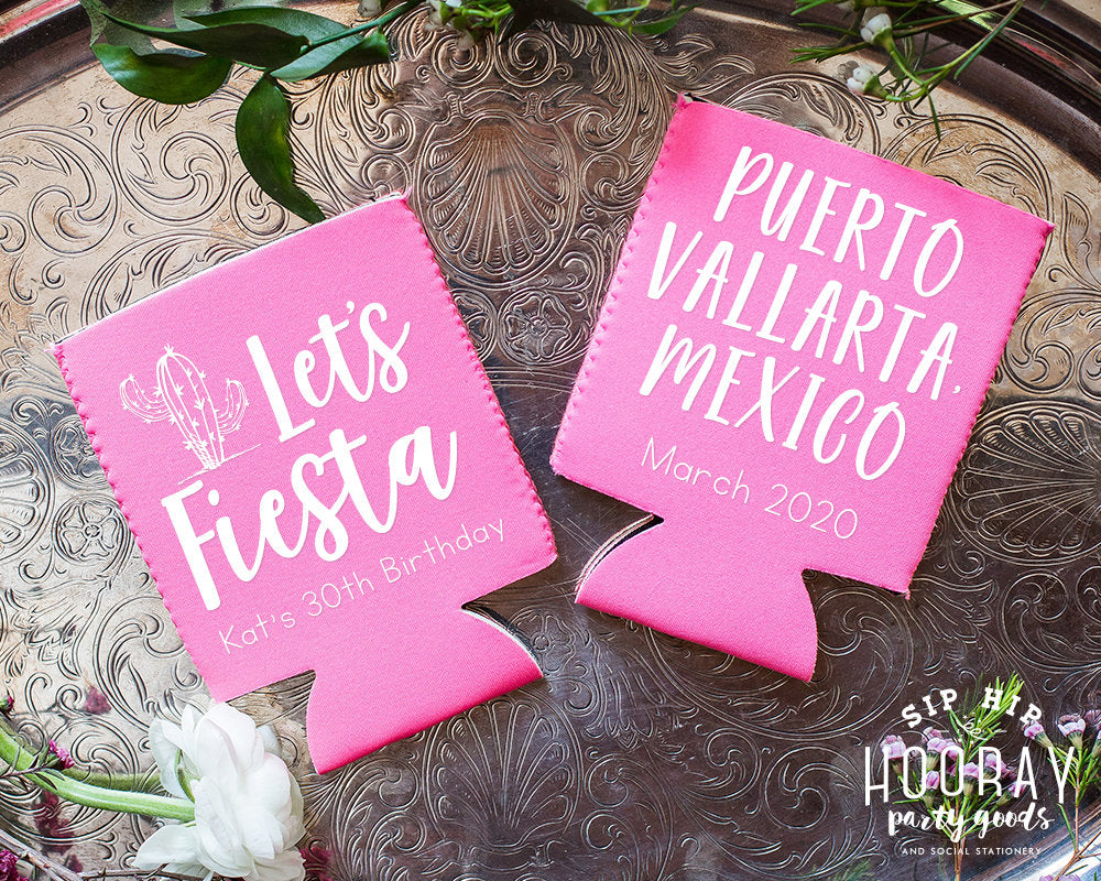 Neoprene Birthday Fiesta Can Coolers #1983