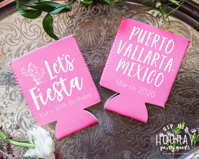 Neoprene Birthday Fiesta Can Coolers #1983