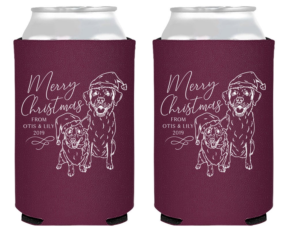 Pet Lover Christmas Can Cooler Design #2107