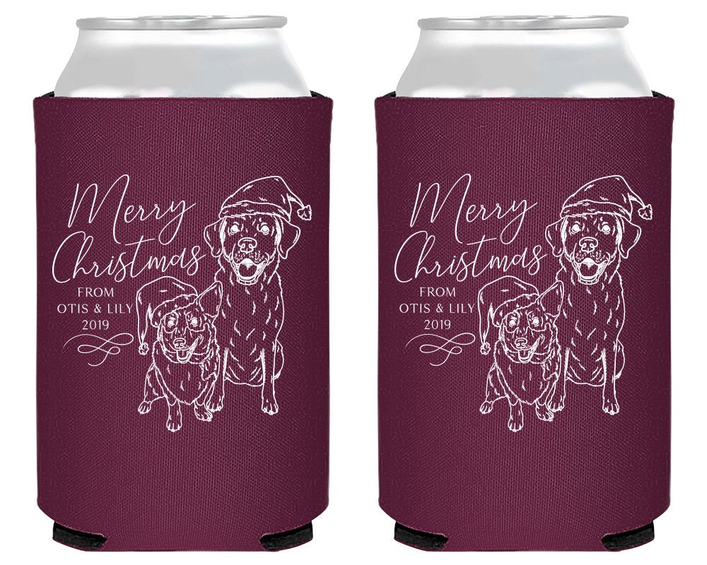 Pet Lover Christmas Can Cooler Design #2107