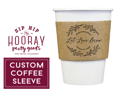 Let Love Brew Coffee Cup Sleeves
