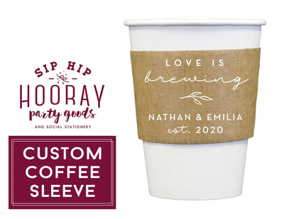 Love is Brewing Coffee Cup Sleeves
