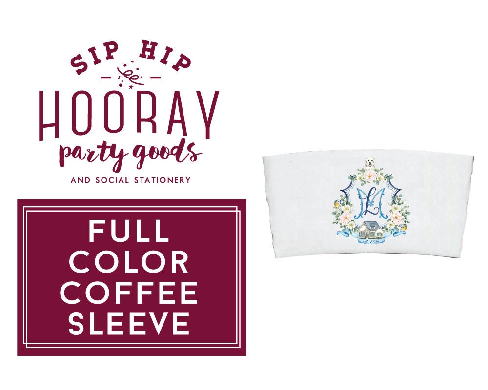 10-20oz Custom Full Color Paper Coffee Cup Sleeve