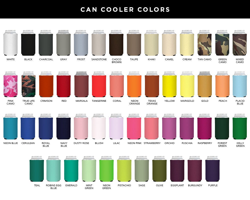 Neoprene Wedding Crest Can Cooler Design #1711