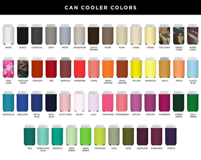 Neoprene Wedding Crest Can Cooler Design #1711