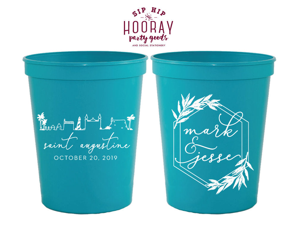 St. Augustine Skyline | Rustic Wreath Stadium Cup #2039
