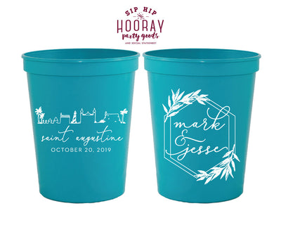 St. Augustine Skyline | Rustic Wreath Stadium Cup #2039
