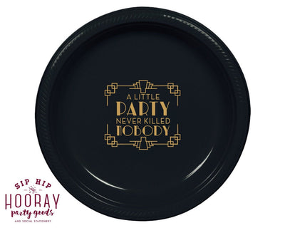 Art Deco Wedding 7" Cake Plate Design #2110