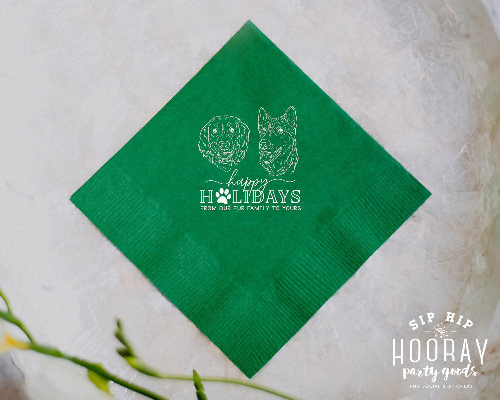Pet Happy Holidays Napkins #2087