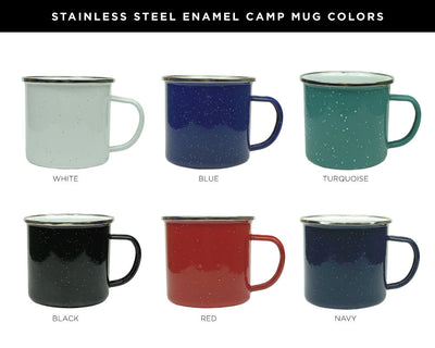 Custom Speckled Camp Fire Mugs