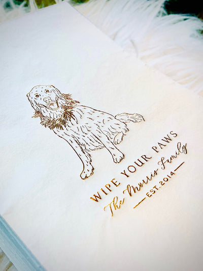 Wipe Your Paws Pet Guest Towel Design