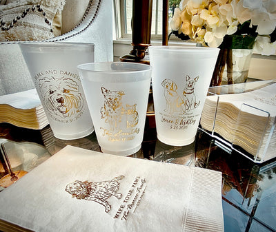 Pet Drawing Frosted Cups 16oz Reusable Cups