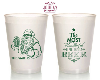The Most Wonderful Time For A Beer Custom 16oz Frosted Cups 2108