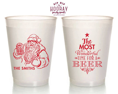The Most Wonderful Time For A Beer Custom 16oz Frosted Cups 2108