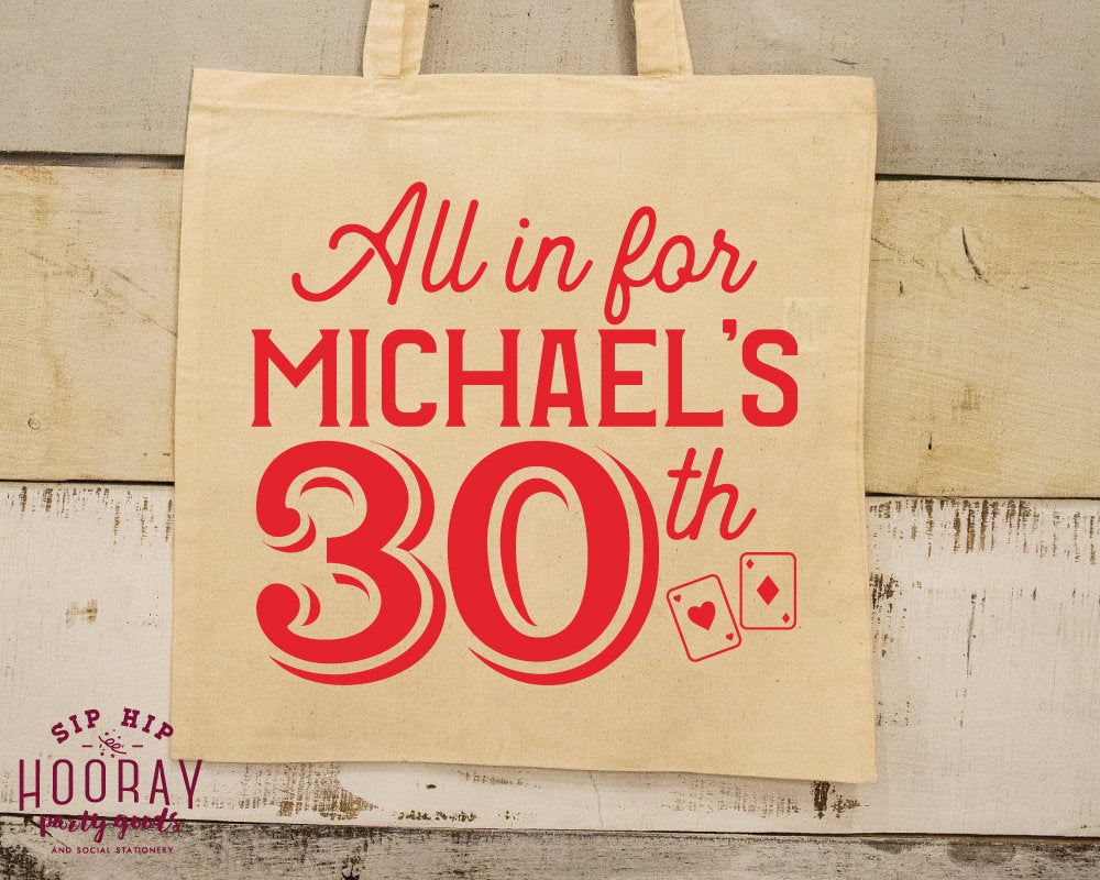 Custom Birthday Party Totes Bag Vegas Theme 2111