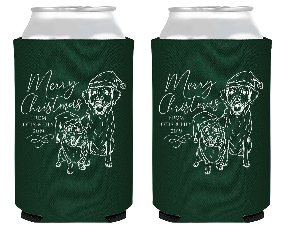 Pet Lover Christmas Can Cooler Design #2107